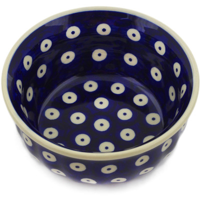 Polish Pottery Bowl 4&quot; Peacock Eyes