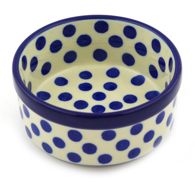 Polish Pottery Bowl 4&quot; Polka Dot Delight