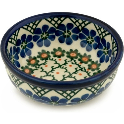 Polish Pottery Bowl 4&quot; Primrose Trellis