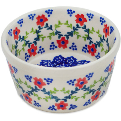 Polish Pottery Bowl 4&quot; Rings Of Happiness