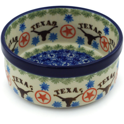 Polish Pottery Bowl 4&quot; State Of Texas