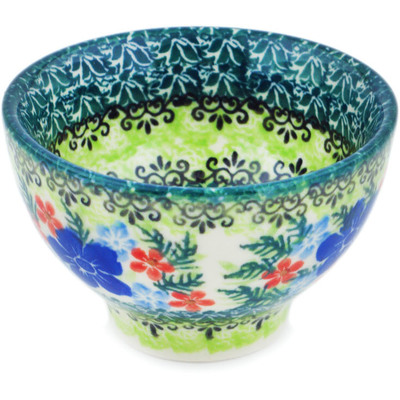 Polish Pottery Bowl 4&quot; Summer Breeze UNIKAT