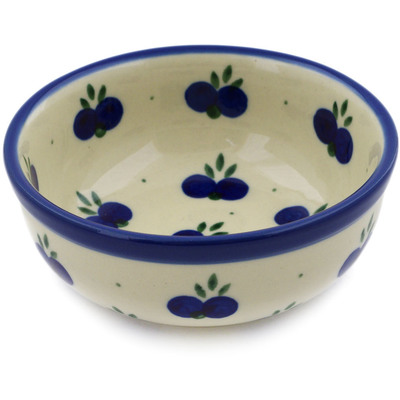 Polish Pottery Bowl 4&quot; Wild Blueberry