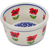 Polish Pottery Bowl 4&quot; Wind-blown Poppies