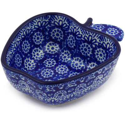 Polish Pottery Bowl 4&quot; Winter Frost