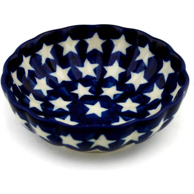 Polish Pottery Bowl 5&quot; America The Beautiful