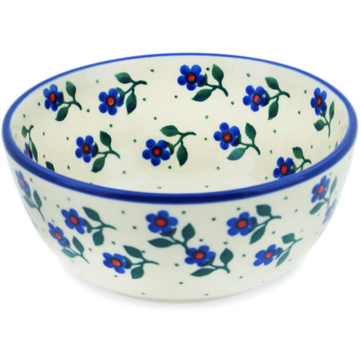 Polish Pottery Bowl 5&quot; Auntie Em Sapphire