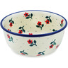Polish Pottery Bowl 5&quot; Auntie Em Scarlet