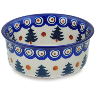 Polish Pottery Bowl 5&quot; Autumn Evergreen