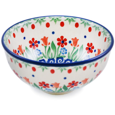 Polish Pottery Bowl 5&quot; Babcia&#039;s Garden