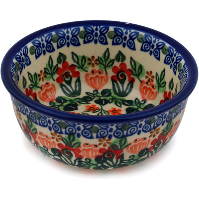 Polish Pottery Bowl 5&quot; Blossom Delight UNIKAT