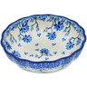 Polish Pottery Bowl 5&quot; Blue Grapevine