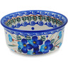 Polish Pottery Bowl 5&quot; Blue Pansy