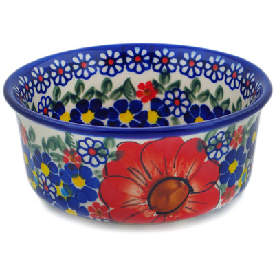 Polish Pottery Bowl 5&quot; Bold Sights UNIKAT