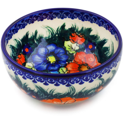 Polish Pottery Bowl 5&quot; Butterfly Splendor