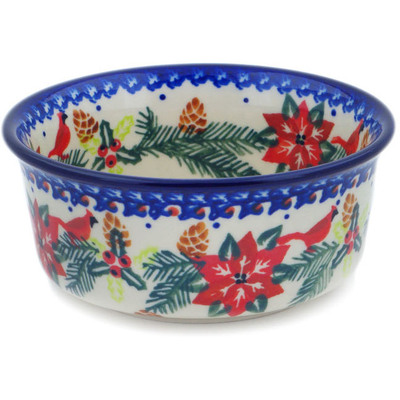 Polish Pottery Bowl 5&quot; Cardinal&#039;s Home UNIKAT