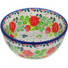 Polish Pottery Bowl 5&quot; Clover Flower Wreath