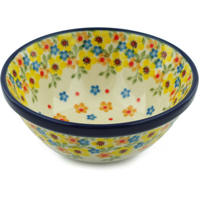 Polish Pottery Bowl 5&quot; Country Spring