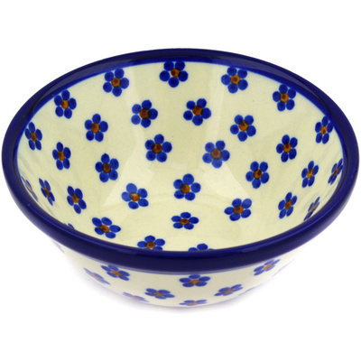 Polish Pottery Bowl 5&quot; Daisy Dots