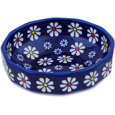 Polish Pottery Bowl 5&quot; Daisy Jazz UNIKAT