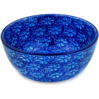 Polish Pottery Bowl 5&quot; Deep Into The Blue Sea