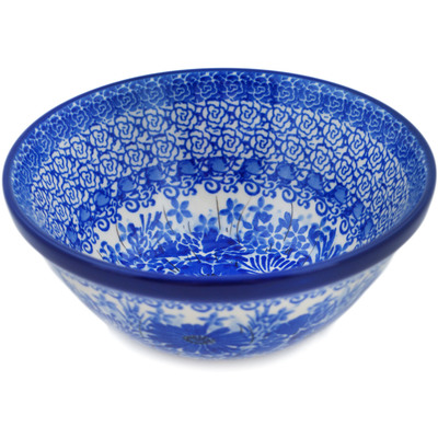 Polish Pottery Bowl 5&quot; Dreams In Blue UNIKAT