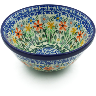 Polish Pottery Bowl 5&quot; Floral Delight UNIKAT
