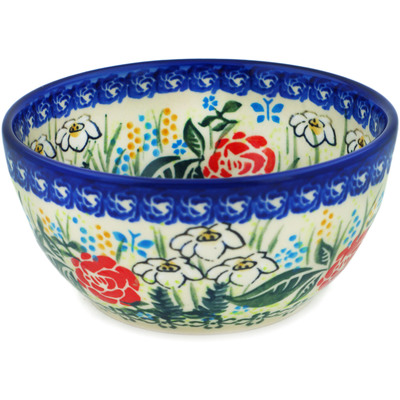 Polish Pottery Bowl 5&quot; Fresh Happiness UNIKAT
