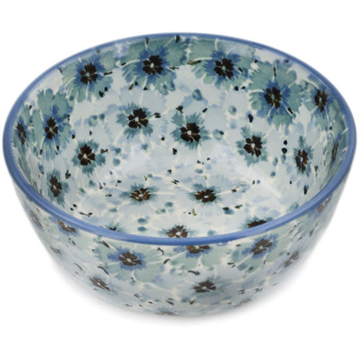 Polish Pottery Bowl 5&quot; Frosty Florals UNIKAT
