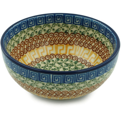 Polish Pottery Bowl 5&quot; Grecian Sea