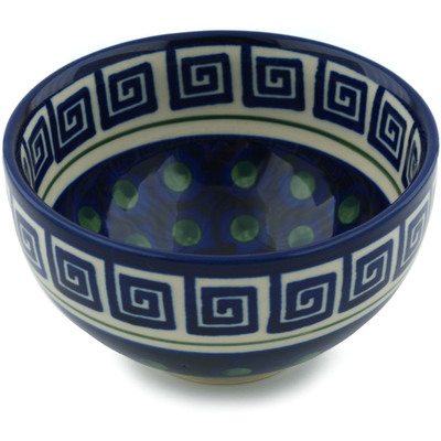 Polish Pottery Bowl 5&quot; Greek Key