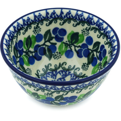Polish Pottery Bowl 5&quot; Limeberry