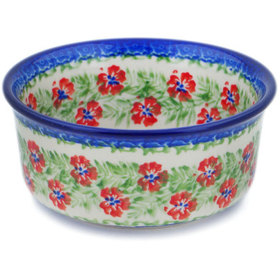 Polish Pottery Bowl 5&quot; Midsummer Bloom