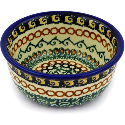 Polish Pottery Bowl 5&quot; Natchez UNIKAT