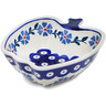 Polish Pottery Bowl 5&quot; Peacock Forget-me-not