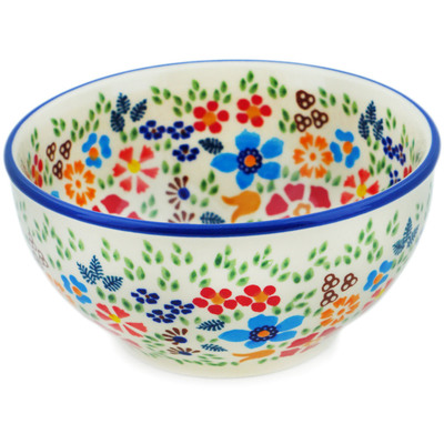 Polish Pottery Bowl 5&quot; Polish Spring UNIKAT