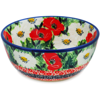 Polish Pottery Bowl 5&quot; Polish Summer UNIKAT