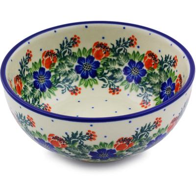 Polish Pottery Bowl 5&quot; Polish Wreath