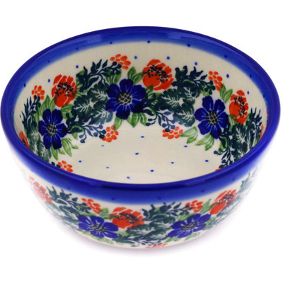 Polish Pottery Bowl 5&quot; Polish Wreath