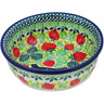 Polish Pottery Bowl 5&quot; Raven&#039;s Red Berries UNIKAT