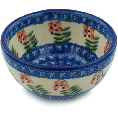 Polish Pottery Bowl 5&quot; Red Berries