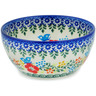 Polish Pottery Bowl 5&quot; Ring Of Meadow Flowers