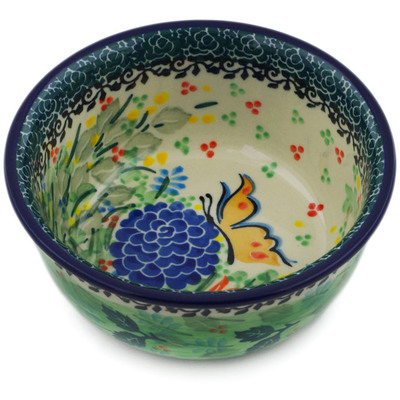 Polish Pottery Bowl 5&quot; Sipping Nectar UNIKAT