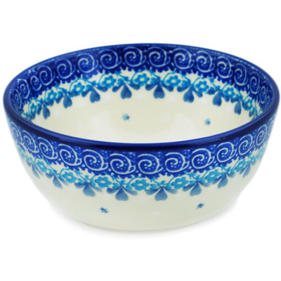 Polish Pottery Bowl 5&quot; Snow Couple