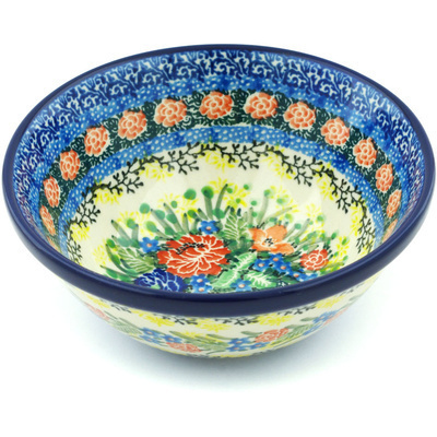 Polish Pottery Bowl 5&quot; Splendid Vase UNIKAT