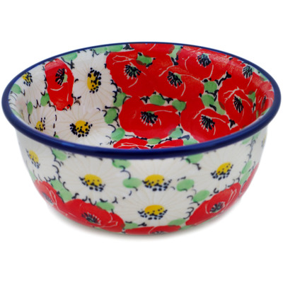 Polish Pottery Bowl 5&quot; Spring Blossom Harmony UNIKAT