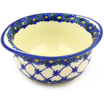 Polish Pottery Bowl 5&quot; Spring Lattice