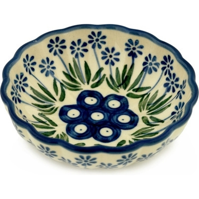 Polish Pottery Bowl 5&quot; Springing Calendulas