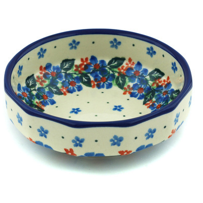 Polish Pottery Bowl 5&quot; Summer Wreath