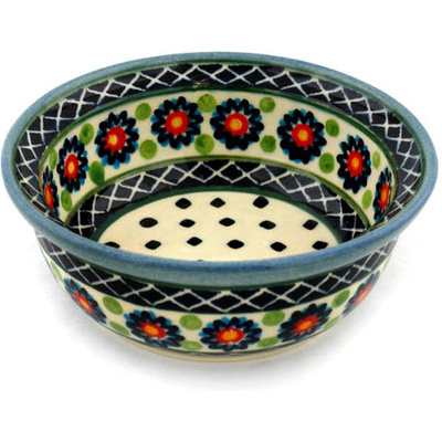 Polish Pottery Bowl 5&quot; Sunburt Circle